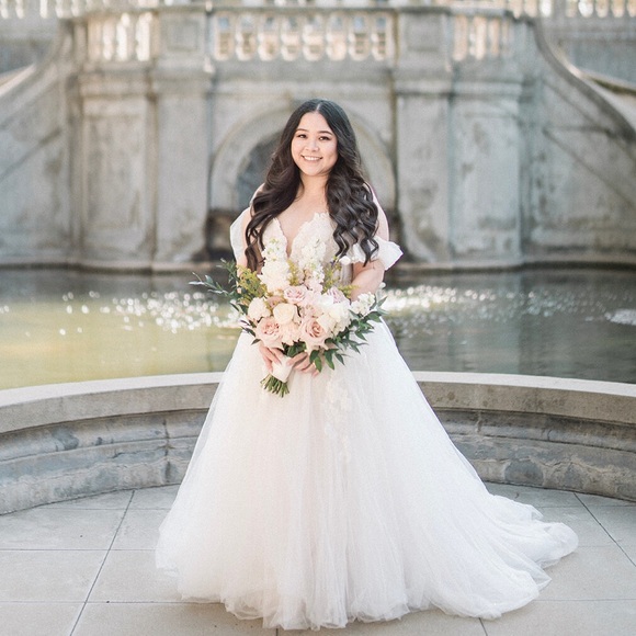 Elysee Aurora Off the Shoulder Wedding Dress - Picture 8 of 8